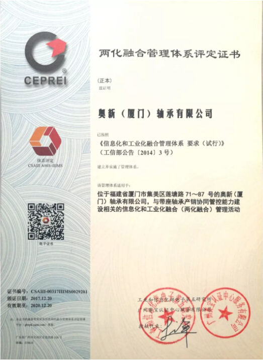 บริษัท ย่อยของ FK Ao Xin ได้รับใบรับรอง IIIMS